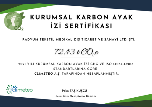 2021 Karbon Ayak İzi Sertifikası